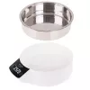 Adler AD 3166 balança de cozinha eletrónica com taça, 5 kg, graduação de 1 g, LCD, função de tara, aço inoxidável, branca