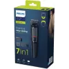 Aparador multigroom Philips MG3720/15 7-em-1 — 7 pentes de encaixe, lâminas de aço inoxidável, 60 min. de autonomia, bateria NiMH, preto