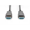 Cabo de fibra ótica híbrida HDMI AOC DIGITUS, Type A M/M, 15 m UHD 4K@60Hz, CE, preto