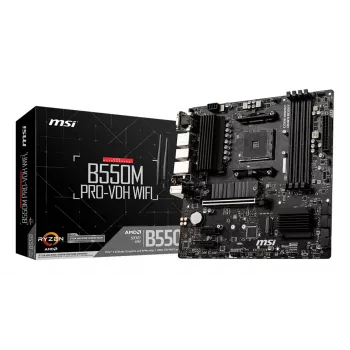 Placa-mãe MSI B550M PRO-VDH WIFI AMD B550 socket AM4 micro ATX