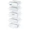Congelador vertical Bosch Serie 6 GSN54AWDV — 328 L líquidos, NoFrost, FastFreeze, ecrã LED, branco