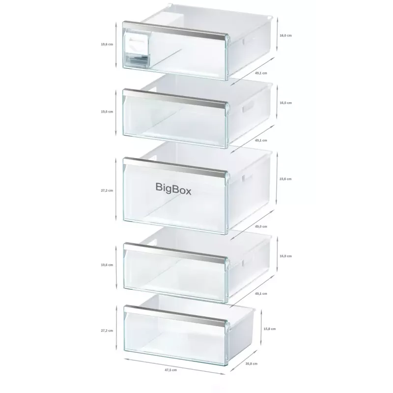 Congelador vertical Bosch Serie 6 GSN54AWDV — 328 L líquidos, NoFrost, FastFreeze, ecrã LED, branco