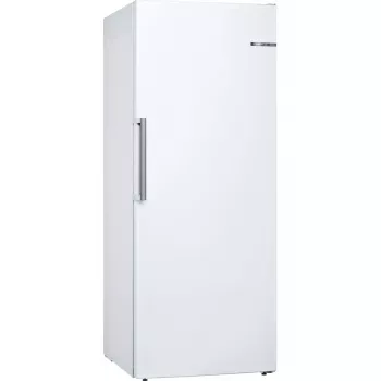 Congelador vertical Bosch Serie 6 GSN54AWDV — 328 L líquidos, NoFrost, FastFreeze, ecrã LED, branco