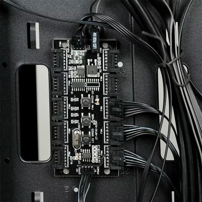 Caixa para PC IBOX Chiron ZH68 Gaming, ATX Midi-Tower, suporte EATX, preto, janela lateral, iluminação