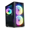 Caixa para PC IBOX Chiron ZH68 Gaming, ATX Midi-Tower, suporte EATX, preto, janela lateral, iluminação