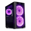 Caixa para PC IBOX Chiron ZH68 Gaming, ATX Midi-Tower, suporte EATX, preto, janela lateral, iluminação