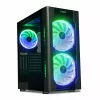 Caixa para PC IBOX Chiron ZH68 Gaming, ATX Midi-Tower, suporte EATX, preto, janela lateral, iluminação