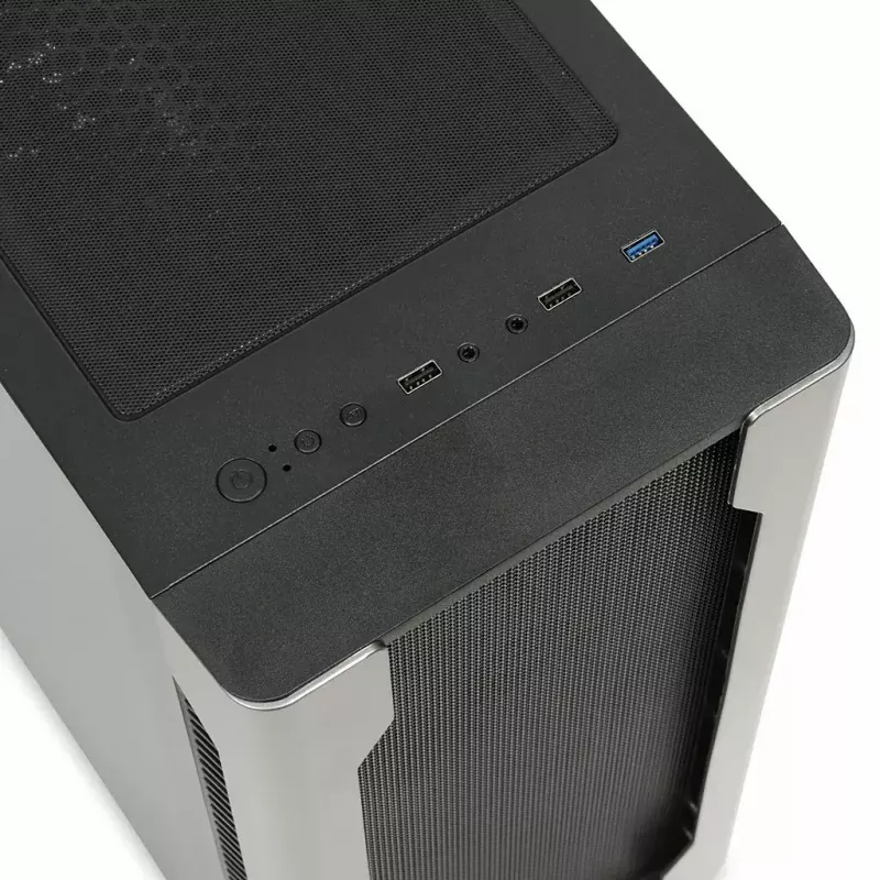 Caixa para PC IBOX Chiron ZH68 Gaming, ATX Midi-Tower, suporte EATX, preto, janela lateral, iluminação