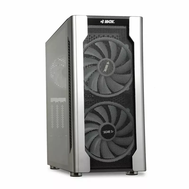 Caixa para PC IBOX Chiron ZH68 Gaming, ATX Midi-Tower, suporte EATX, preto, janela lateral, iluminação