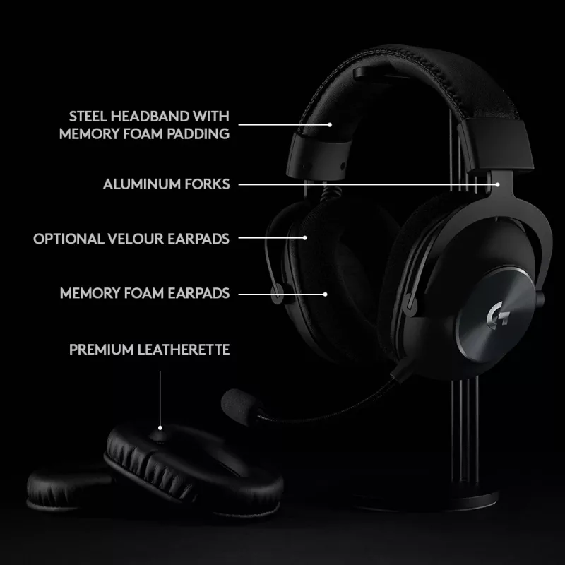 Headset gaming LOGITECH Pro X Wireless Lightspeed preto