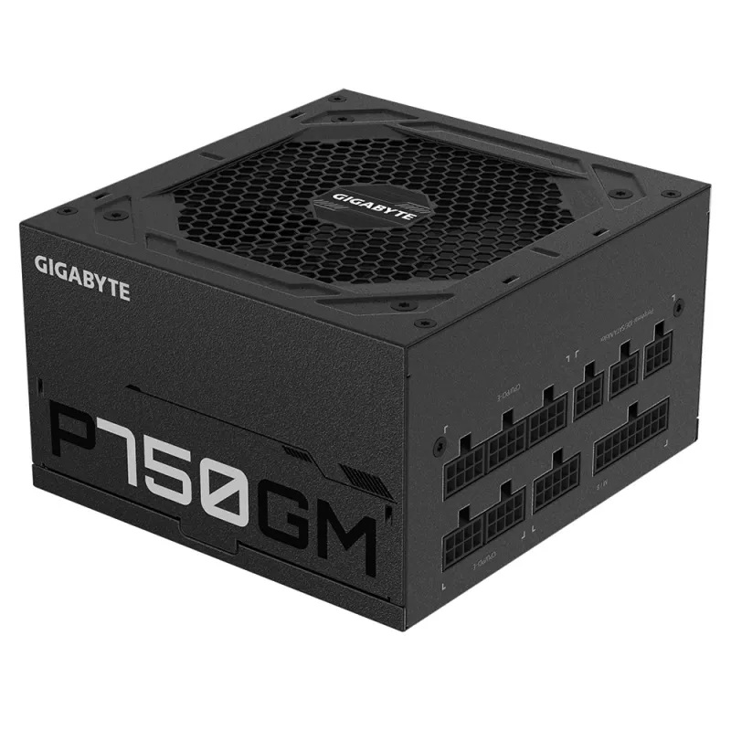 Fonte de alimentação Gigabyte P750GM 750 Watt eficiência 80 PLUS GOLD, PFC ativo, MTBF 100000 horas