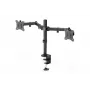 Suporte de monitor universal com braçadeira DIGITUS 17-32in 2x 8kg (máx.) preto
