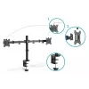 Suporte de monitor universal com braçadeira DIGITUS 17-32in 2x 8kg (máx.) preto
