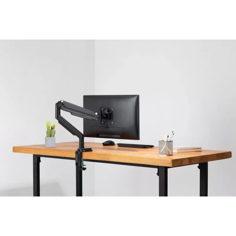 Suporte de monitor universal com braçadeira e mola a gás DIGITUS 17-32in 9kg