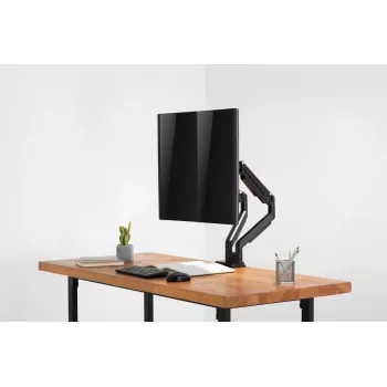 Suporte de monitor duplo universal com braçadeira e mola a gás DIGITUS 17-32in 2x 9kg