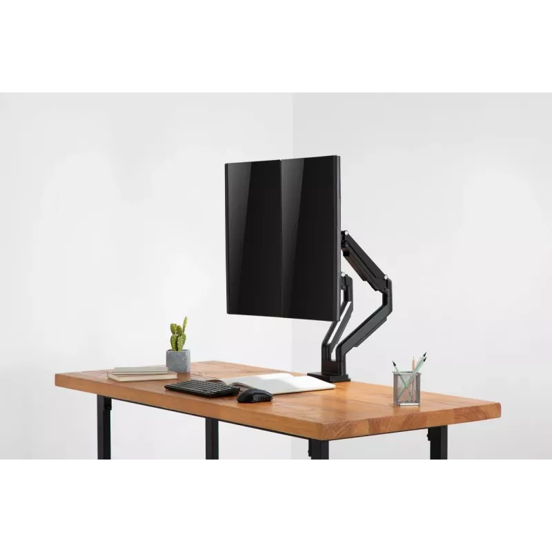 Suporte de monitor duplo universal com braçadeira e mola a gás DIGITUS 17-32in 2x 9kg