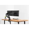 Suporte de monitor duplo universal com braçadeira e mola a gás DIGITUS 17-32in 2x 9kg