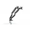 Suporte de monitor duplo universal com braçadeira e mola a gás DIGITUS 17-32in 2x 9kg