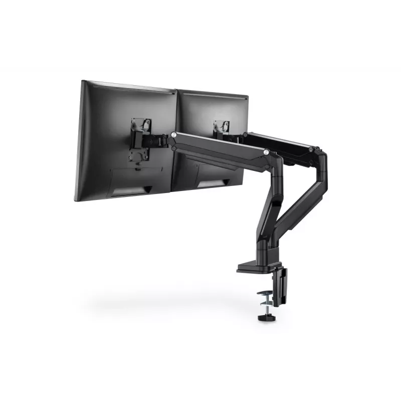 Suporte de monitor duplo universal com braçadeira e mola a gás DIGITUS 17-32in 2x 9kg