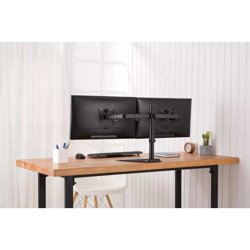 Suporte de monitor duplo universal DIGITUS 17–32 polegadas 2x 8 kg (máx.) preto