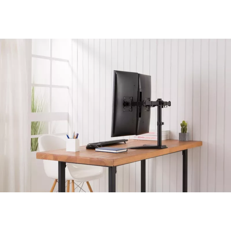 Suporte de monitor duplo universal DIGITUS 17–32 polegadas 2x 8 kg (máx.) preto