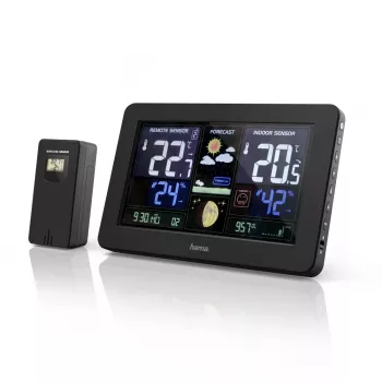 Estação meteorológica a pilhas Hama Premium Black 00186380