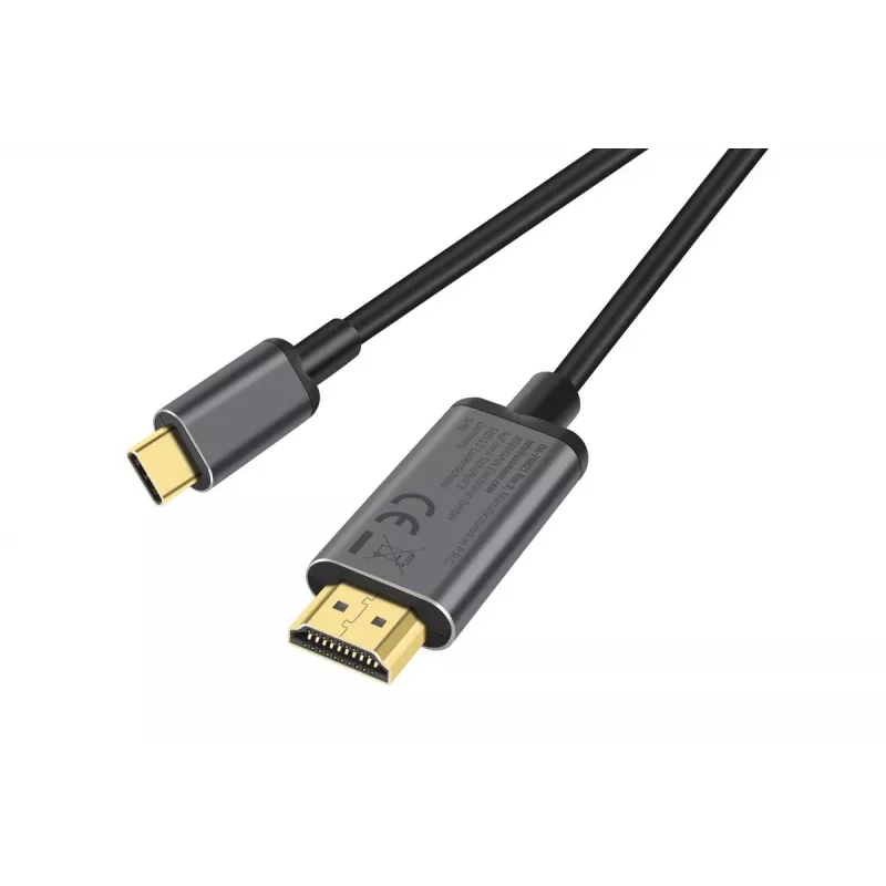 DIGITUS cabo adaptador de USB-C para HDMI, 4K/30 Hz, 1,8 m, preto