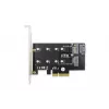 Placa de expansão PCI-Express para SSD M.2 NGFF/NVMe DIGITUS compatível com B-, M- e B+M-Key, tamanhos 80, 60, 42 e 30 mm