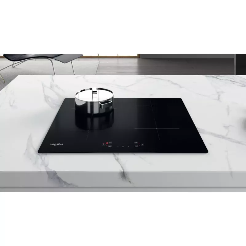 Placa de indução de encastrar Whirlpool WS Q4860 NE preta 60 cm 4 zona(s) de cozinhar