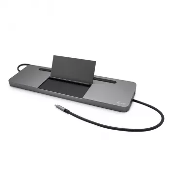 Docking station ergonómica USB-C de metal i-tec 4K 3x ecrã + Power Delivery 85 W