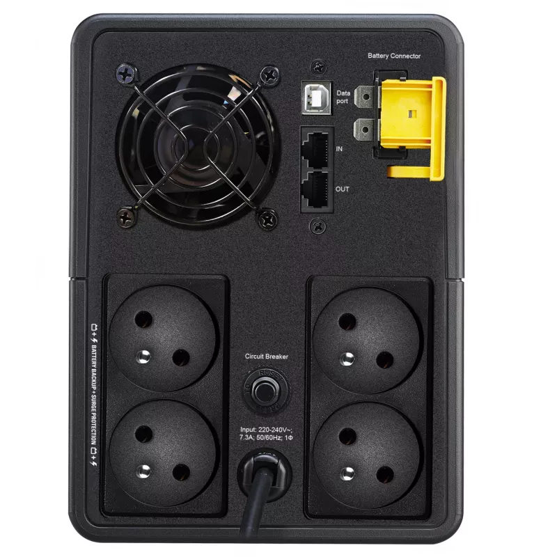APC Back-UPS, 1600VA, torre, 230V, 4x tomadas CEE 7/5 French Schuko, AVR