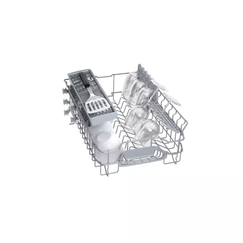 Máquina de lavar loiça de encastrar Bosch Serie 2 SPV2IKX10E, estreita 45 cm, 9 conjuntos de louça, 48 dB, 5 programas, cuba interior em aço inoxidável