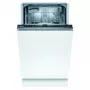 Máquina de lavar loiça de encastrar Bosch Serie 2 SPV2IKX10E, estreita 45 cm, 9 conjuntos de louça, 48 dB, 5 programas, cuba interior em aço inoxidável