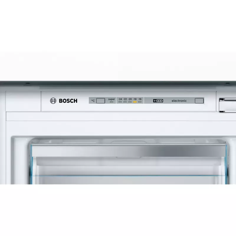 Congelador de encastrar Bosch Serie 6 GIV11AFE0 — 72 l, controlo tátil, ecrã LED, porta reversível, 36 dB