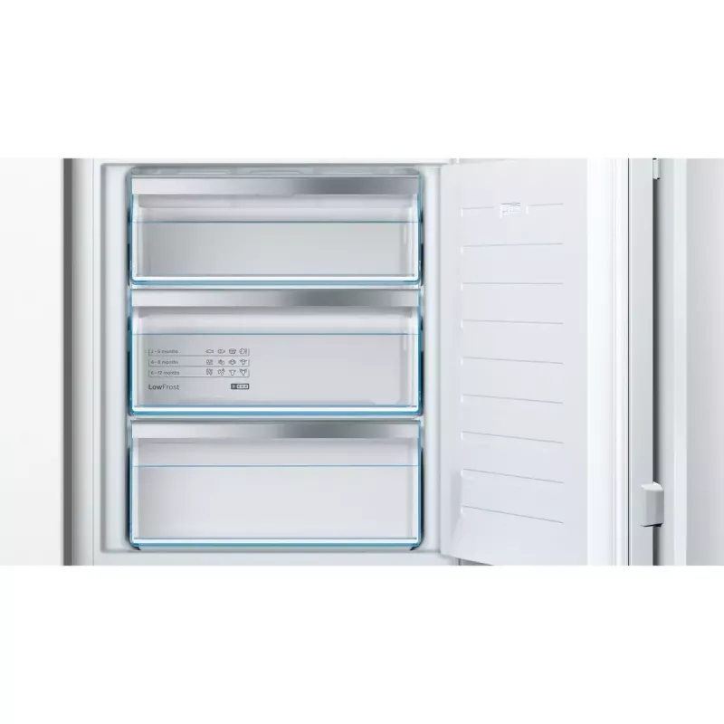 Congelador de encastrar Bosch Serie 6 GIV11AFE0 — 72 l, controlo tátil, ecrã LED, porta reversível, 36 dB