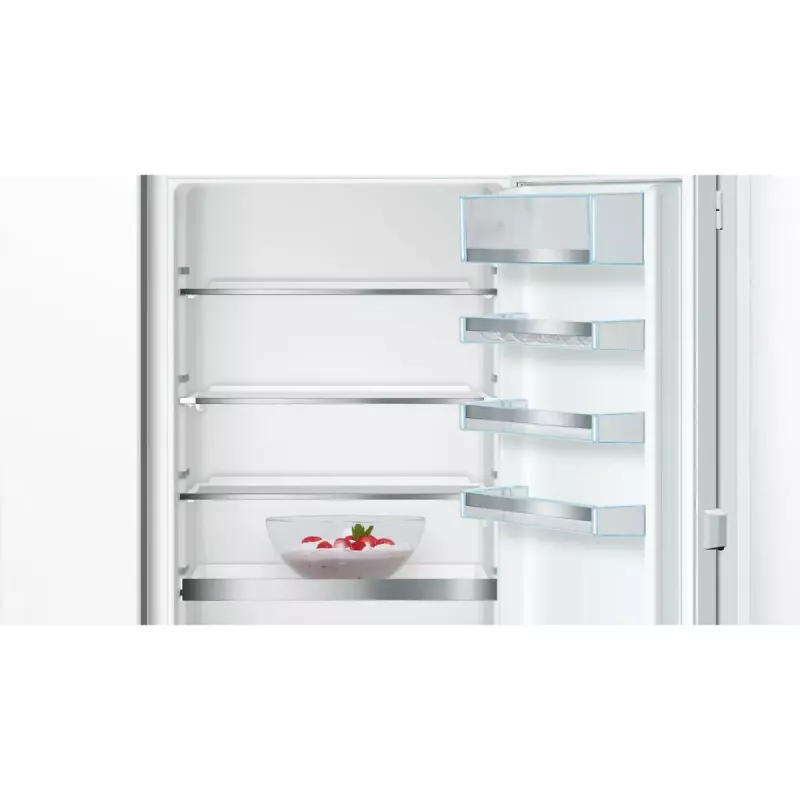 Combinado de encastrar frigorífico-congelador Bosch Serie 6 KIS86AFE0, 266 L total, 192 L de refrigeração, 74 L de congelação em baixo, controlo tátil, porta reversível