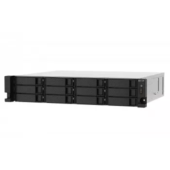 Servidor NAS/Storage QNAP TS-1273AU-RP-8G Rack (2U) Ryzen Embedded V1500B 8 GB DDR4 0 TB QNAP QTS alumínio, preto