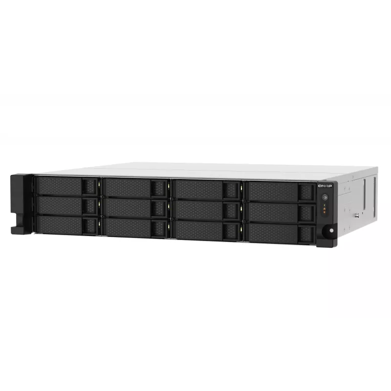 Servidor NAS/Storage QNAP TS-1273AU-RP-8G Rack (2U) Ryzen Embedded V1500B 8 GB DDR4 0 TB QNAP QTS alumínio, preto