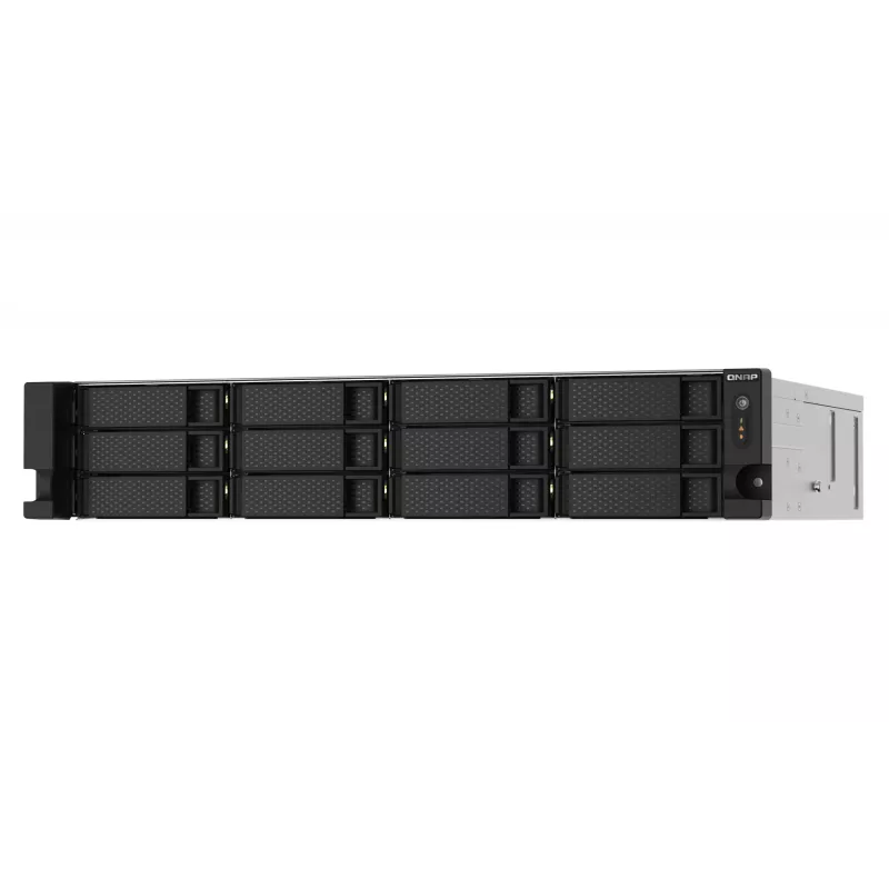 Servidor NAS/Storage QNAP TS-1273AU-RP-8G Rack (2U) Ryzen Embedded V1500B 8 GB DDR4 0 TB QNAP QTS alumínio, preto