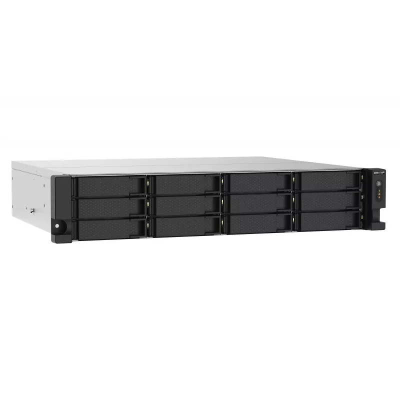 Servidor NAS/Storage QNAP TS-1273AU-RP-8G Rack (2U) Ryzen Embedded V1500B 8 GB DDR4 0 TB QNAP QTS alumínio, preto