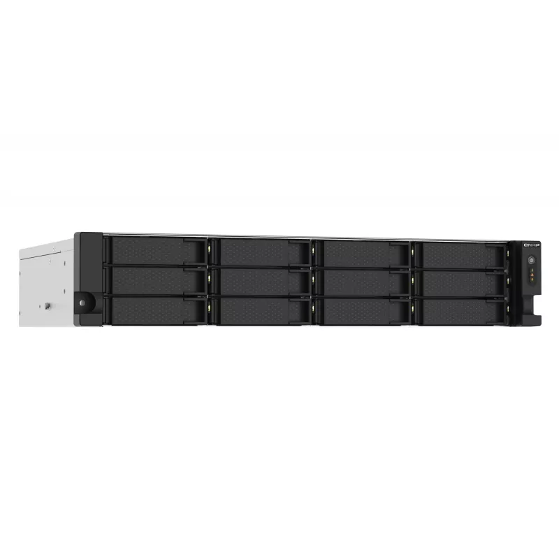 Servidor NAS/Storage QNAP TS-1273AU-RP-8G Rack (2U) Ryzen Embedded V1500B 8 GB DDR4 0 TB QNAP QTS alumínio, preto