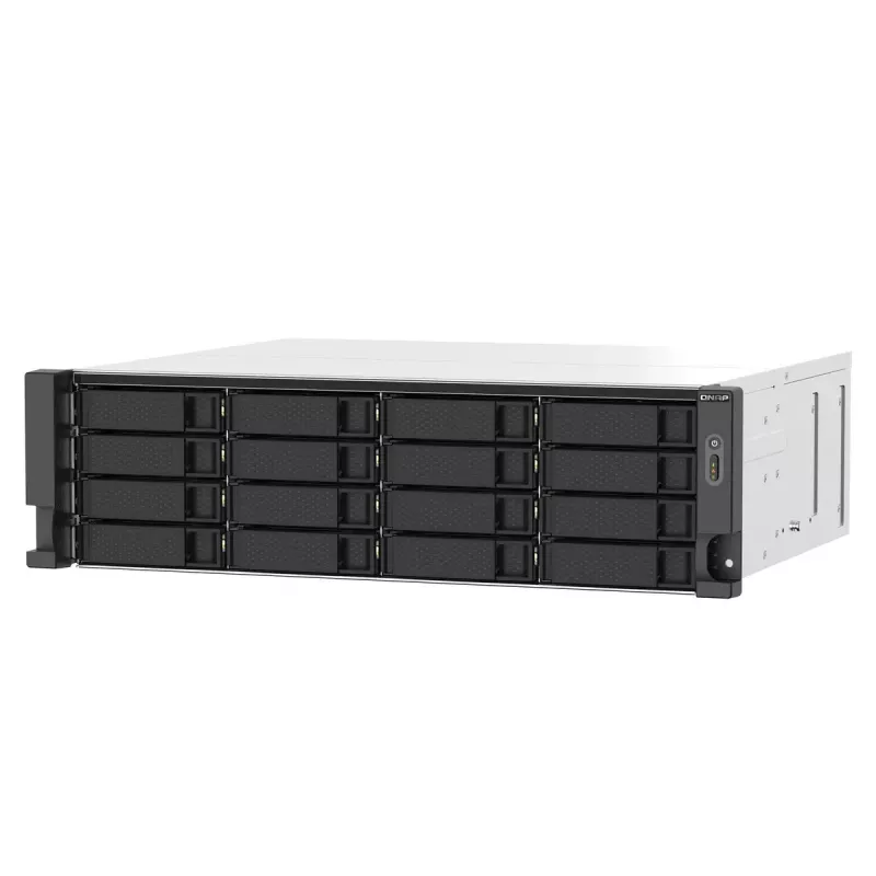 Servidor NAS/Storage QNAP TS-1673AU-RP-16G Rack (3U) Ryzen Embedded V1500B 16 GB DDR4 0 TB QNAP QTS preto, cinzento