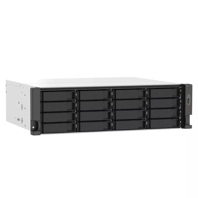 Servidor NAS/Storage QNAP TS-1673AU-RP-16G Rack (3U) Ryzen Embedded V1500B 16 GB DDR4 0 TB QNAP QTS preto, cinzento