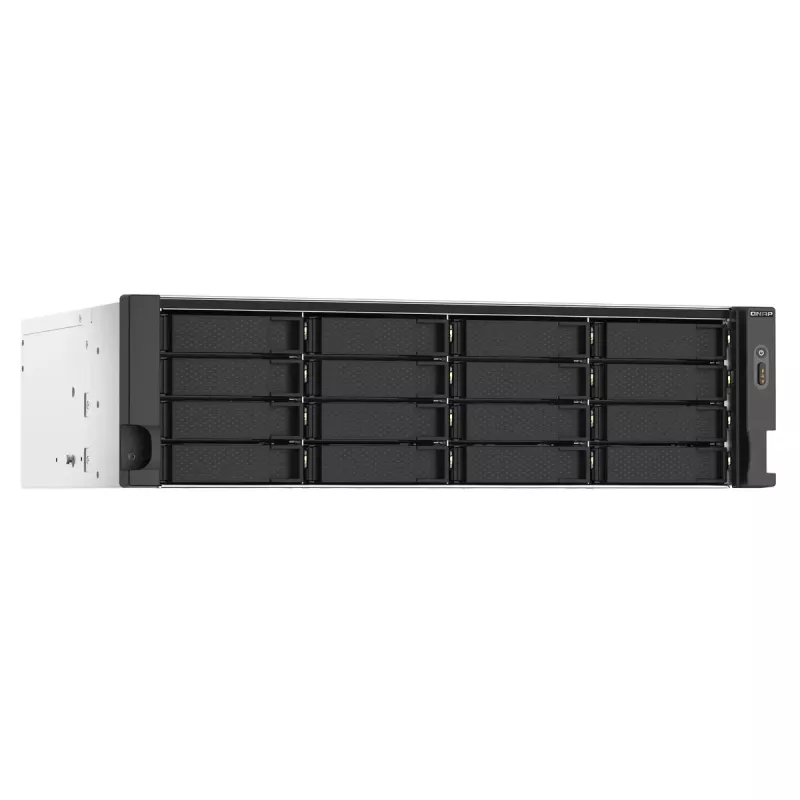Servidor NAS/Storage QNAP TS-1673AU-RP-16G Rack (3U) Ryzen Embedded V1500B 16 GB DDR4 0 TB QNAP QTS preto, cinzento