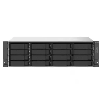 Servidor NAS/Storage QNAP TS-1673AU-RP-16G Rack (3U) Ryzen Embedded V1500B 16 GB DDR4 0 TB QNAP QTS preto, cinzento