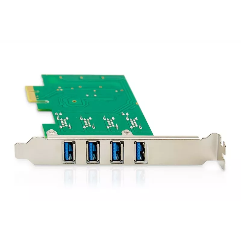 Placa de expansão PCIe USB 3.0 DIGITUS, 4 portas A/F, chipset: VL805, autoalimentada