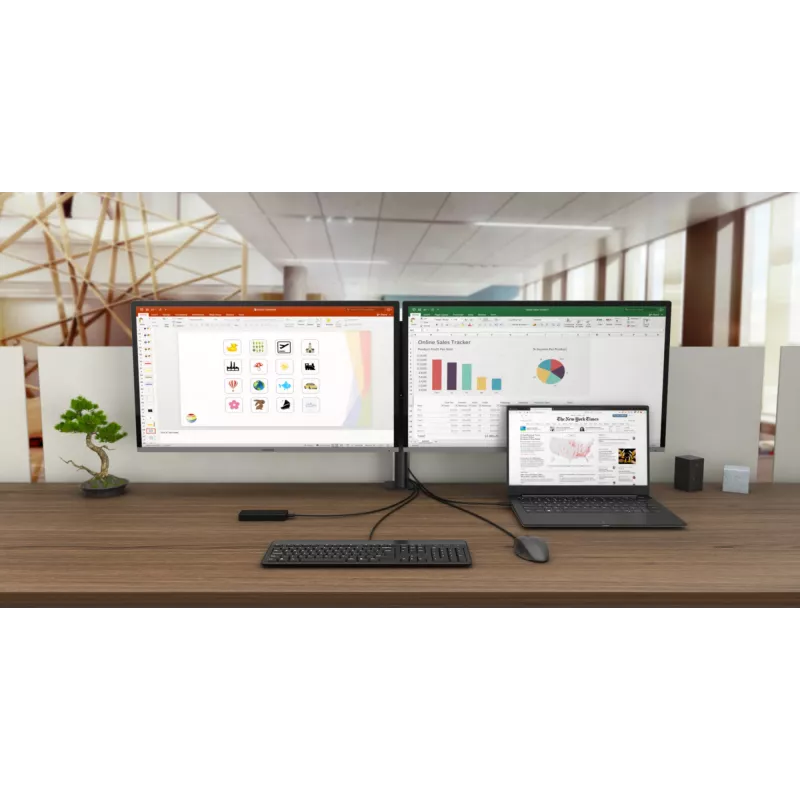 Docking station i-tec USB-C Dual Display com Power Delivery 100 W + carregador universal 100 W