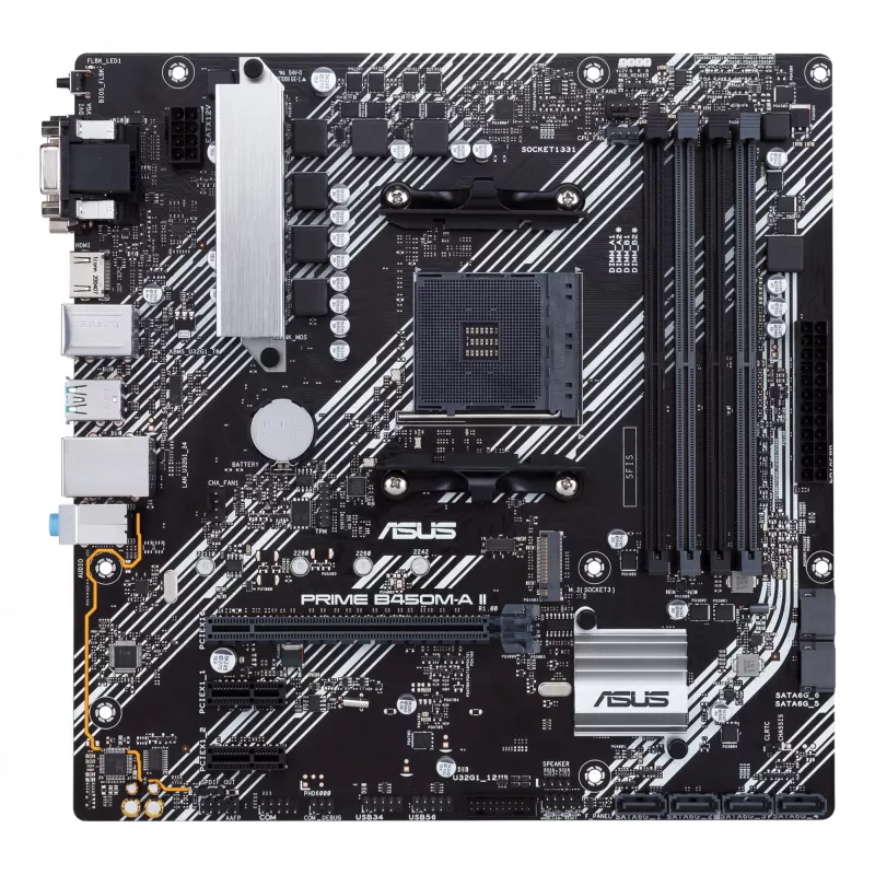 Placa-mãe ASUS PRIME B450M-A II AMD B450 Socket AM4 micro ATX