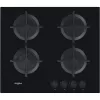 Placa de fogão a gás encastrável Whirlpool AKT 616/NB preta 60 cm 4 zonas de cozedura