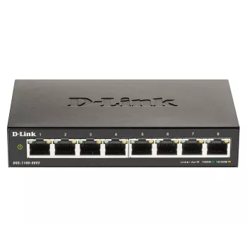 D-Link DGS-1100-08V2 Managed L2 Gigabit Ethernet (10/100/1000) preto